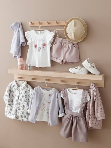 Lot de 2 T-shirts bébé fille manches courtes lot blanc+lot bois de rose+lot rose pâle 8 - vertbaudet enfant 