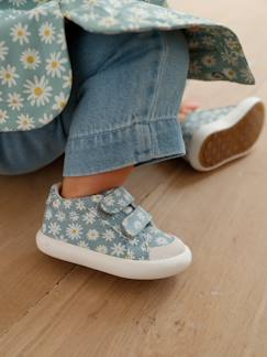 Chaussures-Chaussures fille 23-38-Baskets scratchées bébé en toile