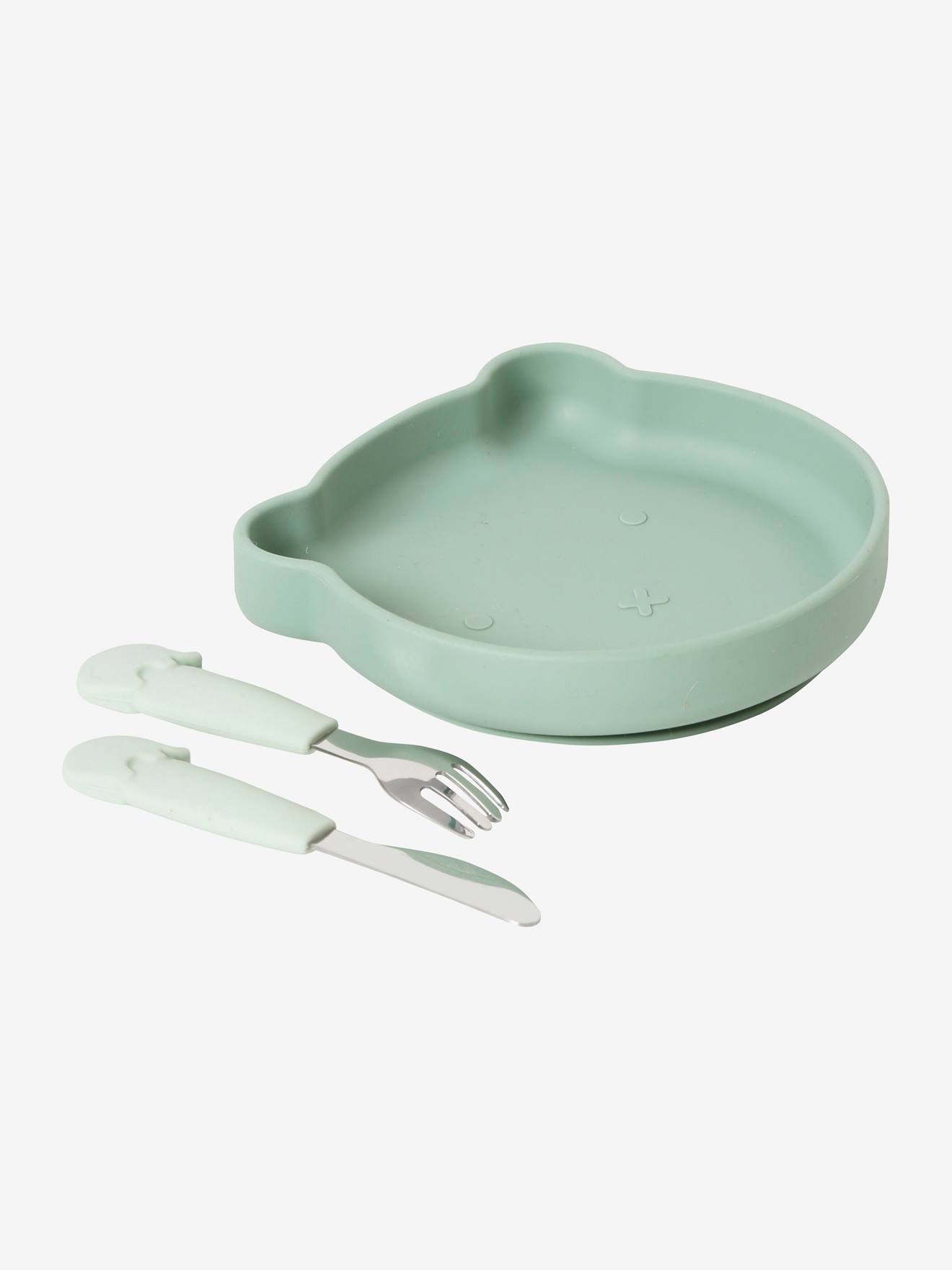 Coffret repas en silicone Ours hellgrün (Vertbaudet) - Image 3