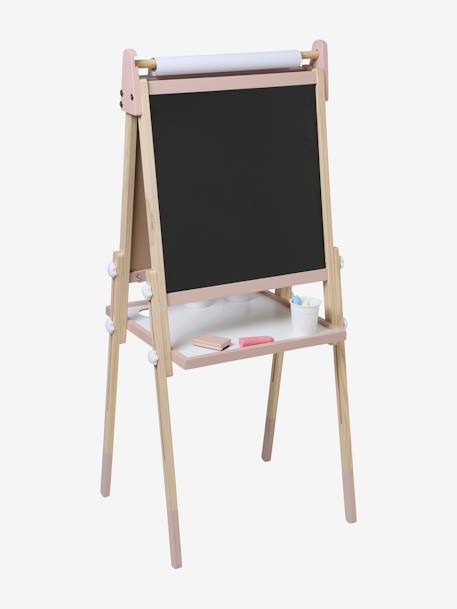 Tableau pliable et réglable en hauteur 3 en 1 en bois FSC® multicolore+Rose 22 - vertbaudet enfant 