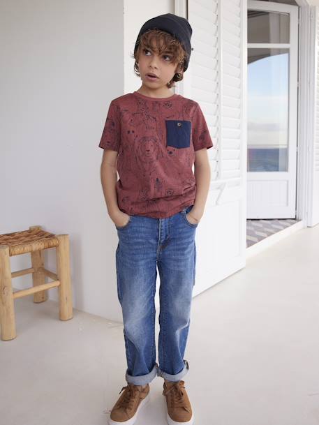 Pantalon en toile de coton rayé enfant garçon MEDIEVAL/MARSHMALLOW Pantalon en toile de coton rayé enfant garçon MEDIEVAL/MARSHMALLOW