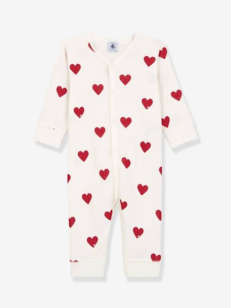 Dors-bien coeurs bébé en coton bio blanc imprimer coeur 3 - vertbaudet enfant 