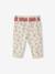 Pantalon paperbag bébé avec ceinture beige clair imprimé+vieux rose 4 - vertbaudet enfant 