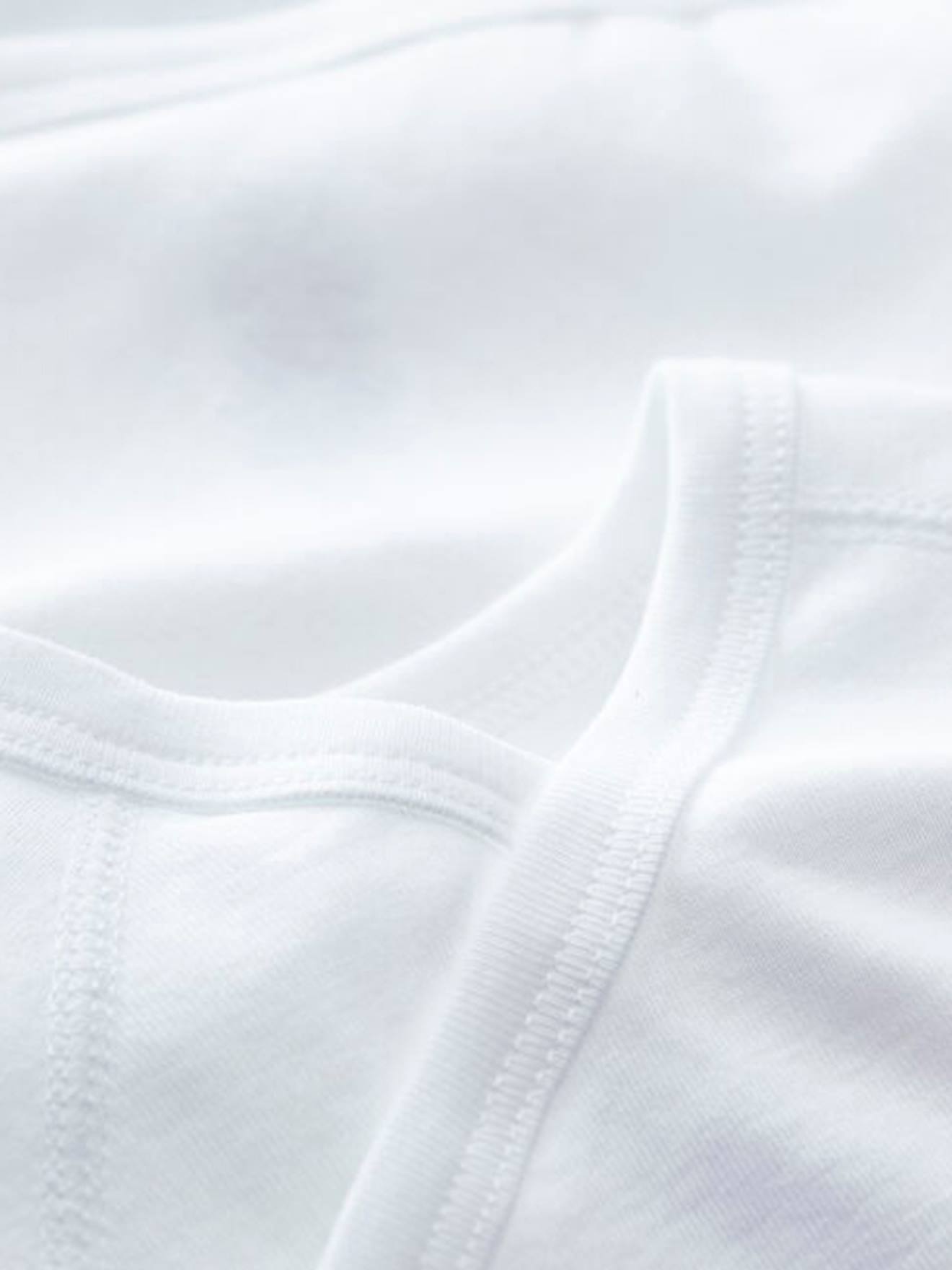 Lot de 2 bodies croisés manches longues bébé naissance en coton bio blanc (Petit Bateau) - Image 2