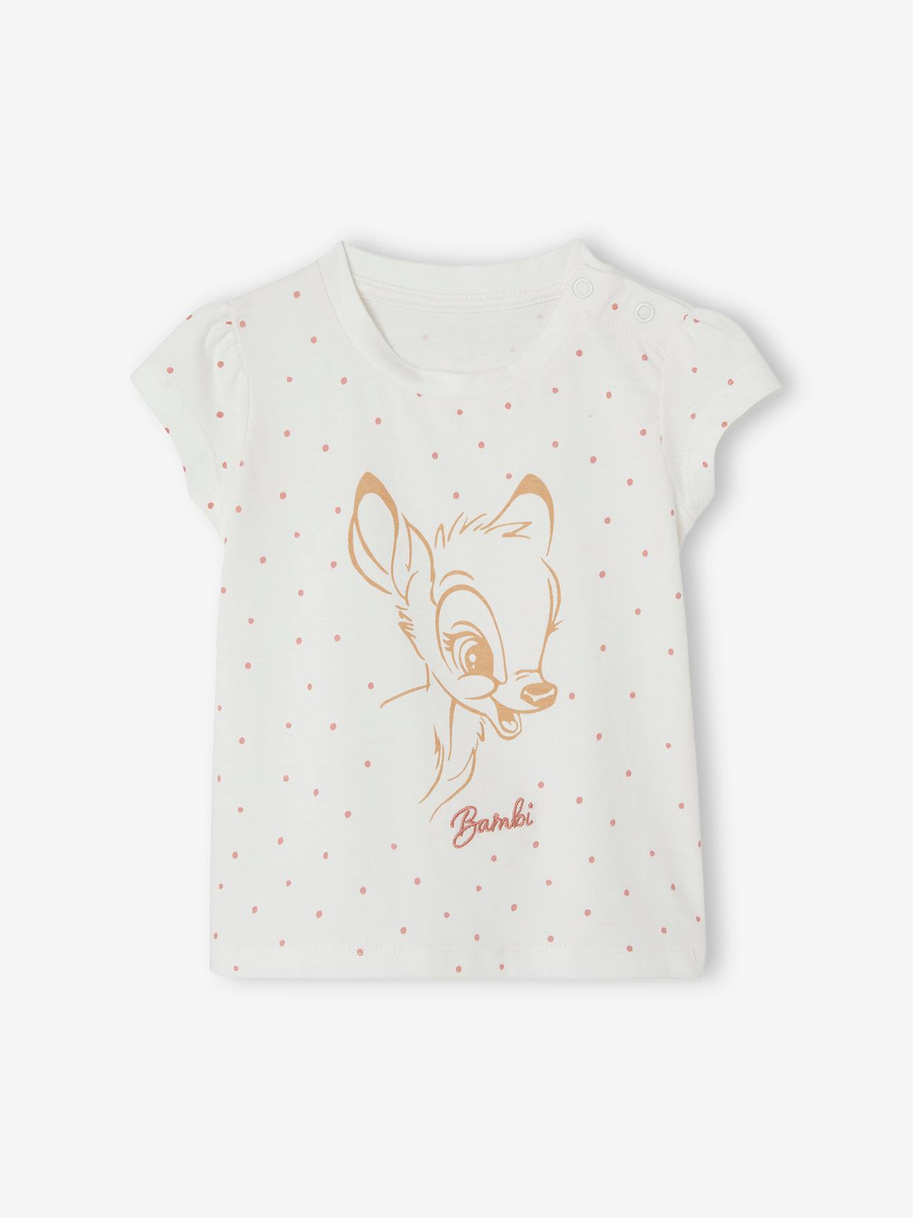T-shirt bébé fille Disney® Bambi blanc imprimé