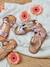 Sandales cuir fille collection maternelle argent metalisé+rose clair métalisé 6 - vertbaudet enfant 