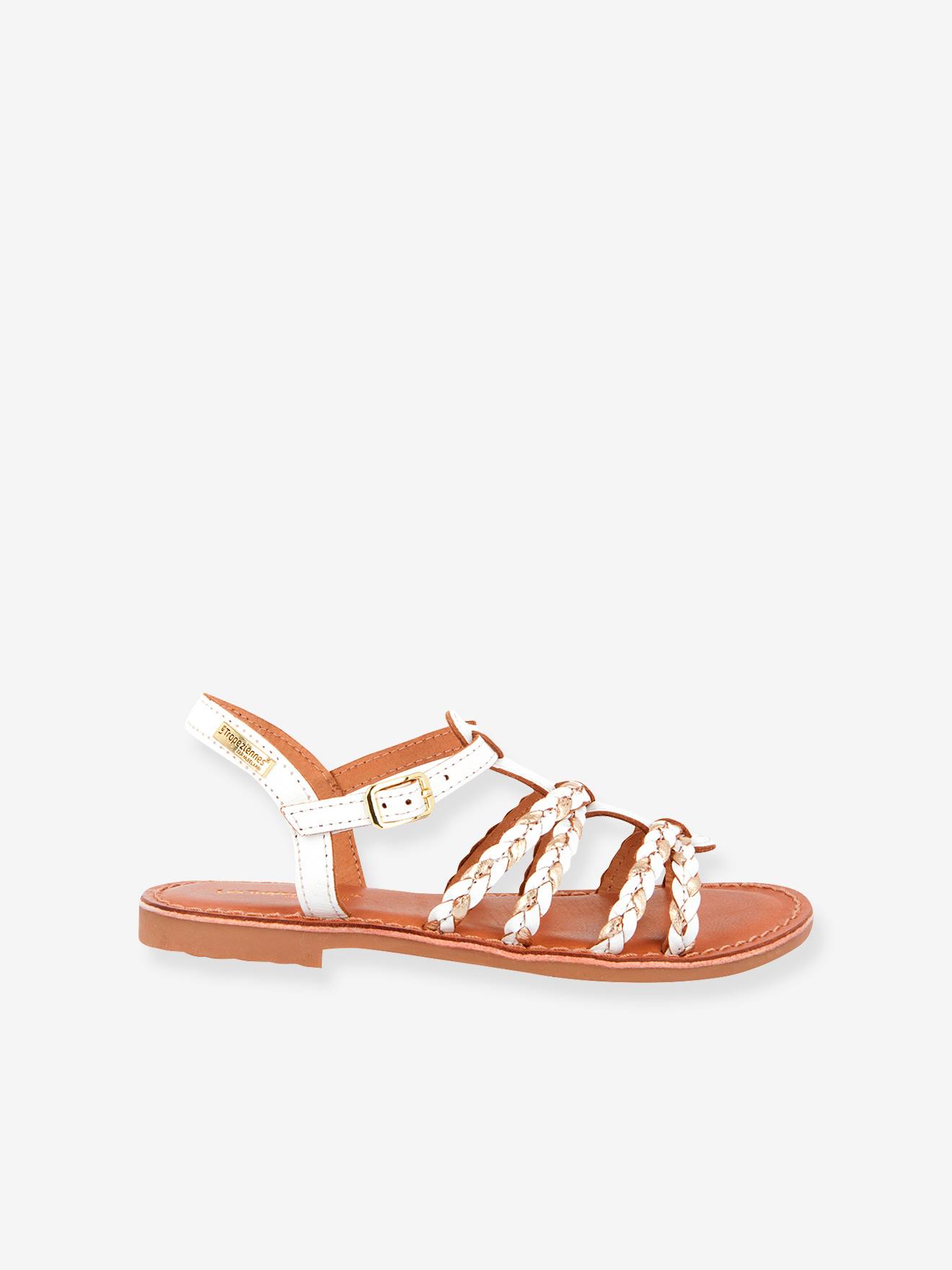 Sandales Cuir Fille Baia Par M. Belarbi Blanc/multi