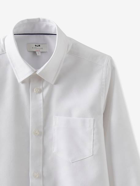 VERSACE Chemise en denim bleu clair stone washed avec clous