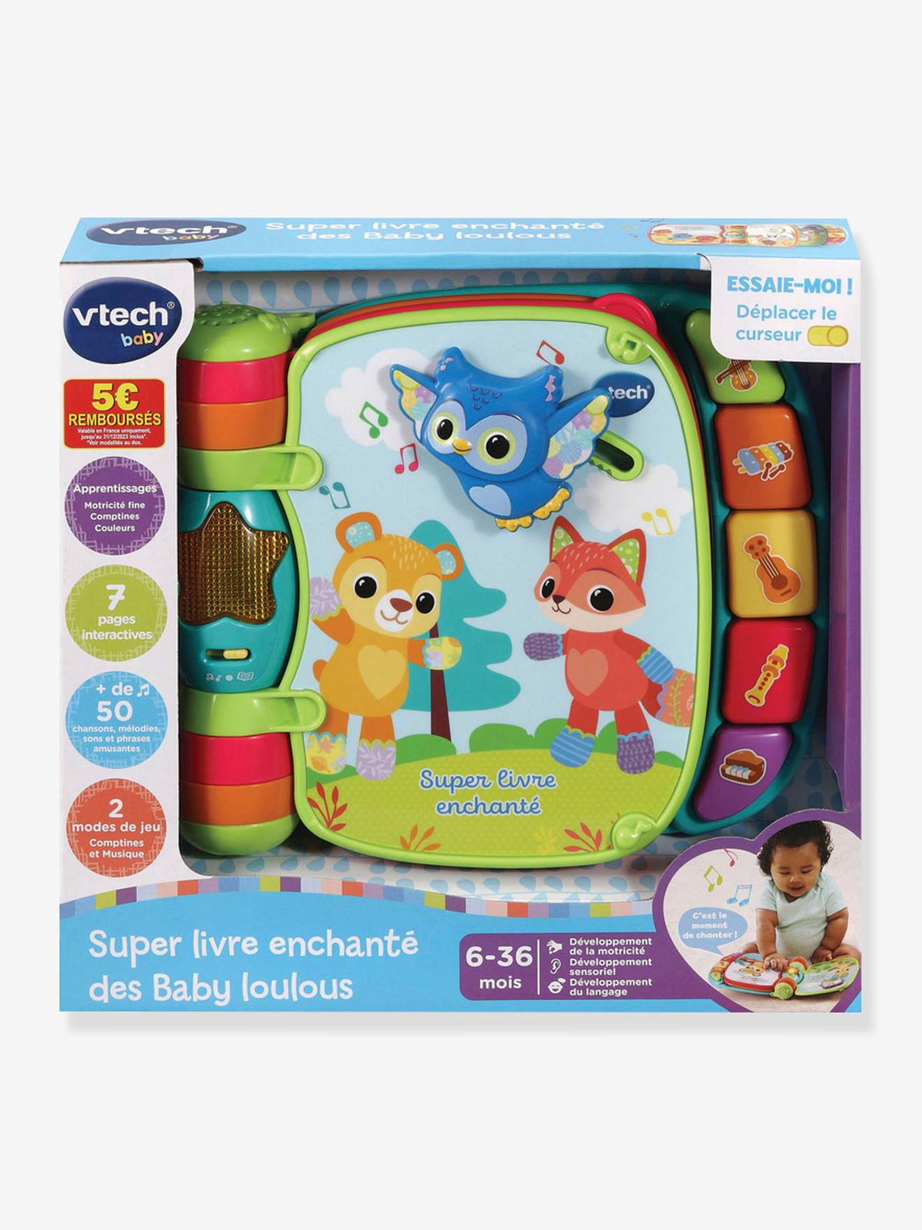 Vtech - Super Livre Enchanté Des Baby Loulous Vtech Bleu