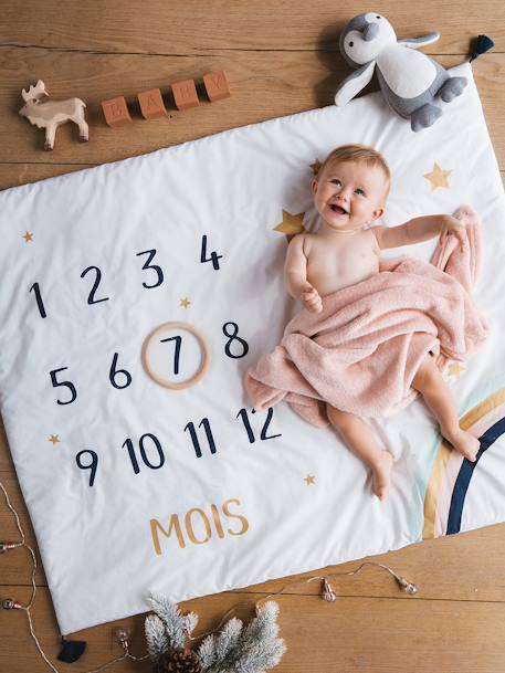 Vertbaudet - Tapis photo bébé ivoire