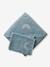 Cape de bain personnalisable et gant de toilette blanc+bleu moyen+framboise+ocre+rose poudré+vert bleuté+vert céladon 12 - vertbaudet enfant 