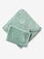 Cape de bain personnalisable et gant de toilette blanc+bleu moyen+framboise+ocre+rose poudré+vert bleuté+vert céladon 43 - vertbaudet enfant 