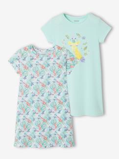Fille-Pyjama, surpyjama-Lot de 2 chemise de nuit fille Oeko Tex®