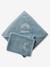 Cape de bain personnalisable et gant de toilette blanc+bleu moyen+framboise+ocre+rose poudré+vert bleuté+vert céladon 11 - vertbaudet enfant 