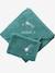 Cape de bain personnalisable et gant de toilette blanc+bleu moyen+framboise+ocre+rose poudré+vert bleuté+vert céladon 36 - vertbaudet enfant 
