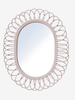 Linge de maison et décoration-Décoration-Miroir ovale en rotin DOUCE PROVENCE