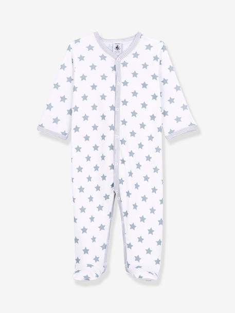 Dors-bien bébé étoiles en coton PETIT BATEAU blanc imprimé 1 - vertbaudet enfant 