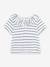 Blouse rayée  bébé manches courtes en jersey PETIT BATEAU blanc rayé marine 1 - vertbaudet enfant 