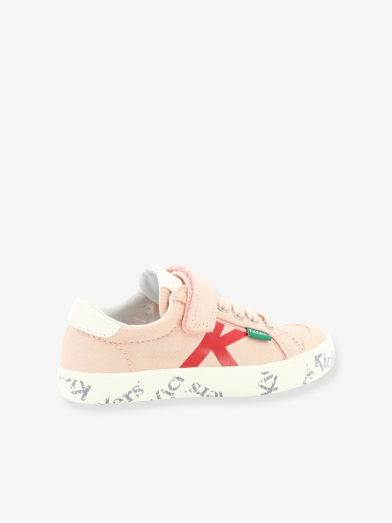 Baskets sneakers fille Gody Gold KICKERS® rose clair