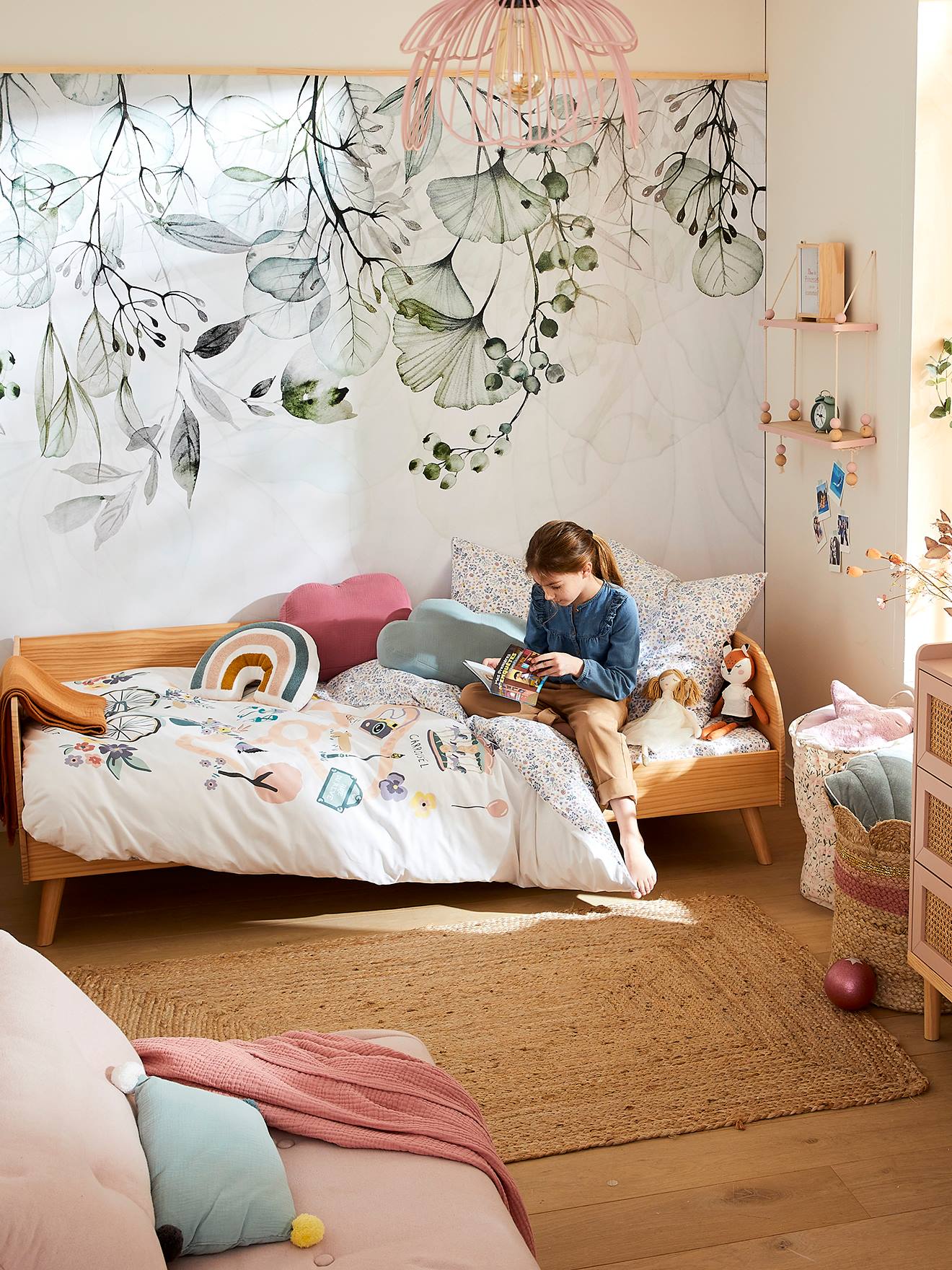 Lit banquette enfant LIGNE CONFETTI marron