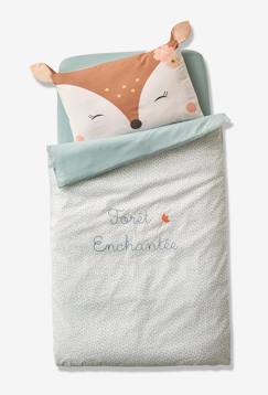 Linge de maison et décoration-Taie d'oreiller bébé FORET ENCHANTEE