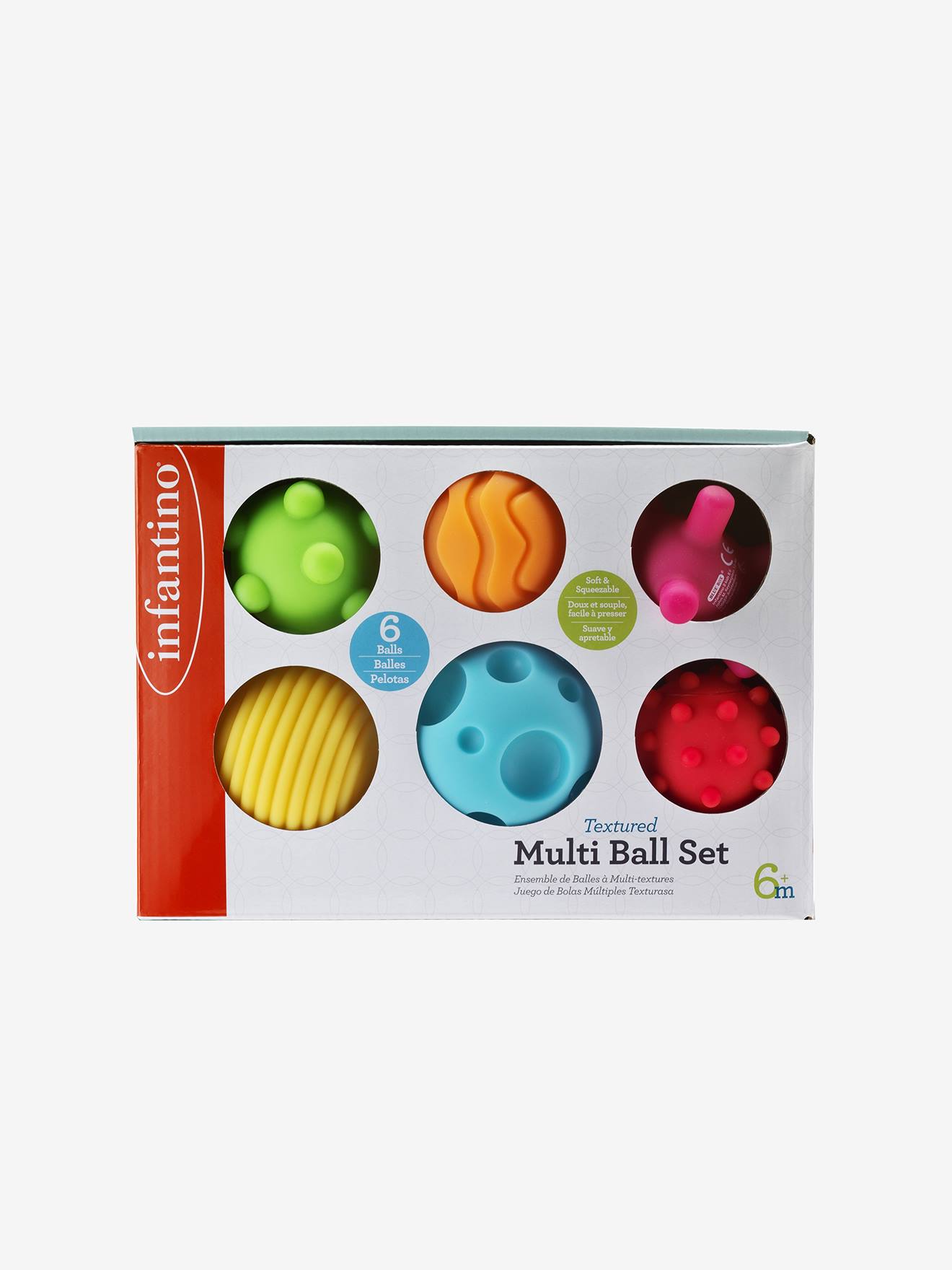 WolinTek Jouets pour bébés Boules d'empilage 6 pièces Boules sensorielles pour bébés Soft Hand Ball Grip Ball Sensor Ball Set Textured Multi Ball Set pour enfants Balle éducative 