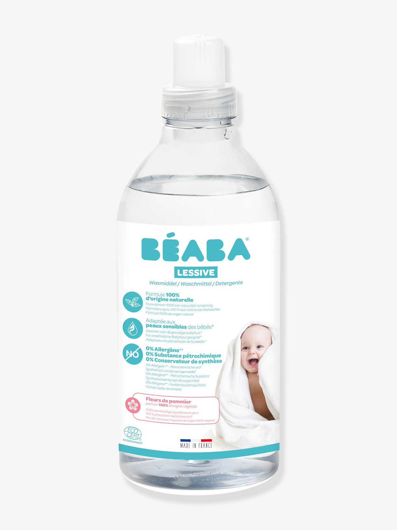 Lessive naturelle BEABA fleur de pommier, 1 L