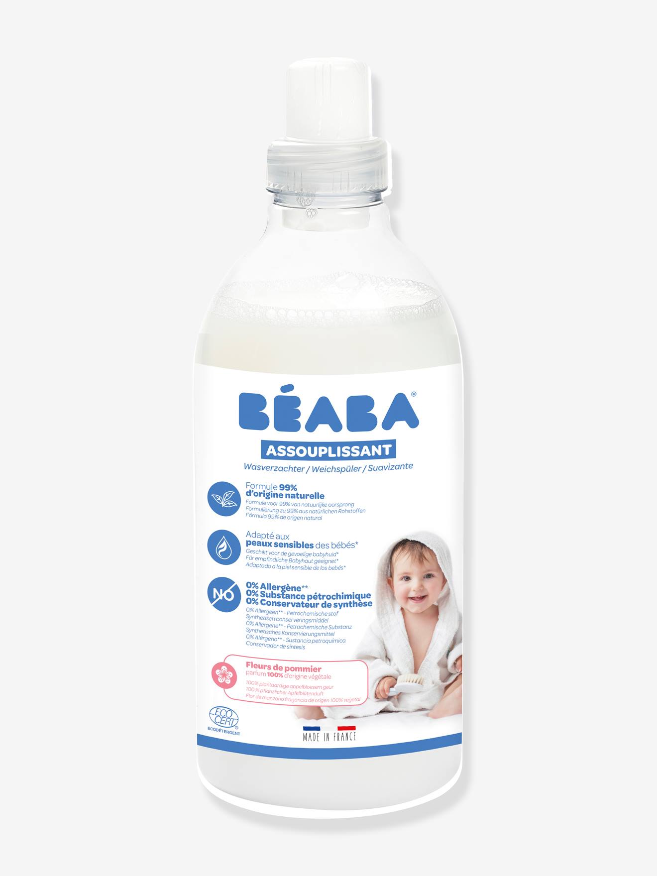Assouplissant naturel BEABA fleur de pommier, 1 L
