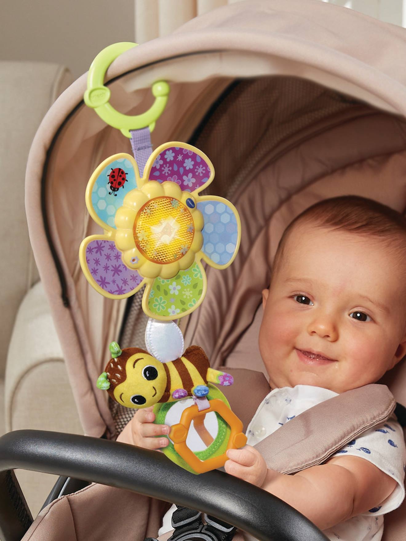 Vtech - Ma Tourni Fleur D'éveil Vtech Jaune Pale