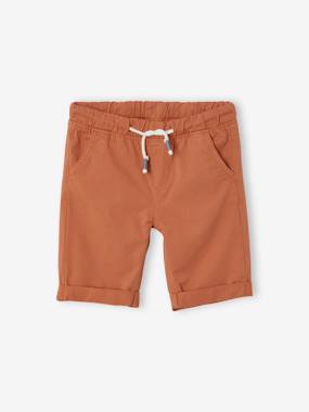 Bermuda Garçon VERTBAUDET - Coton/Lin, Taille Ajustable, Poches Italiennes