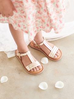 Sandales cuir fille  - vertbaudet enfant