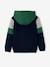 Sweat zippé à capuche effet color block garçon indigo+marine+noir+vert 14 - vertbaudet enfant 