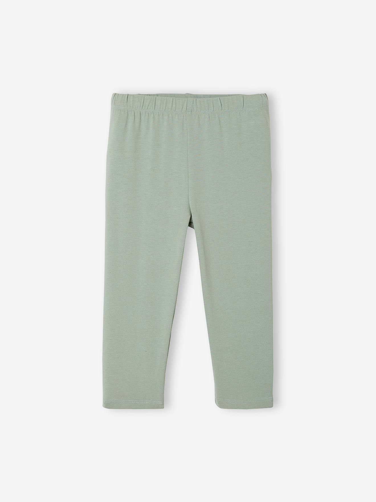 Legging Basics fille mi-mollets sauge