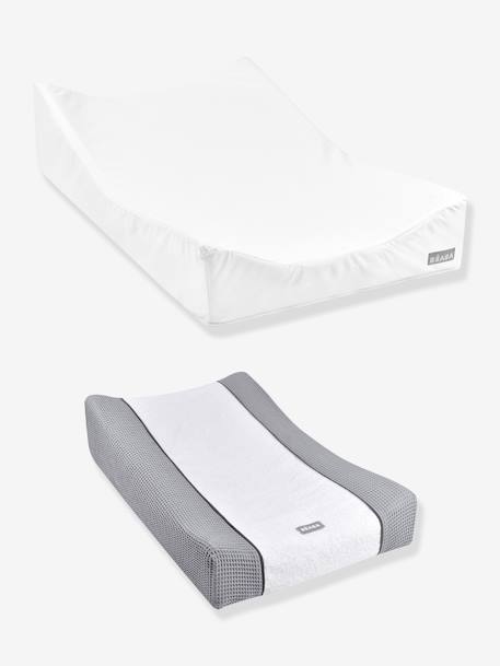 Béaba - Matelas à langer et drap-housse de protection + drap-housse Sofalange certifiés Oekotex blanc