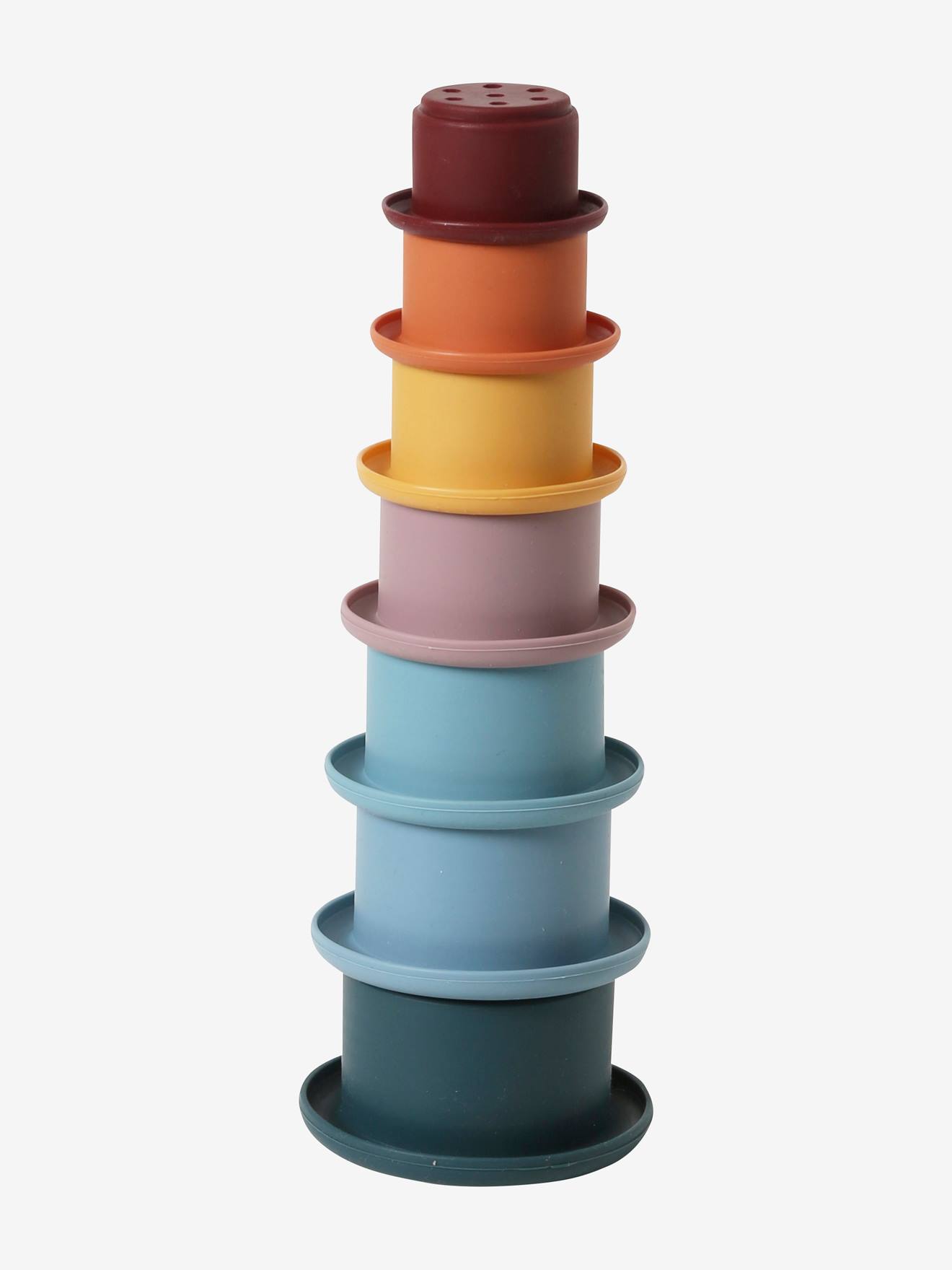 Tour à empiler en silicone multicolor