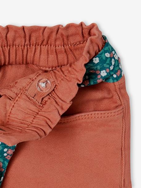 Jupe style 'paperbag' fille ceinture foulard fleurie rose 3 - vertbaudet enfant 