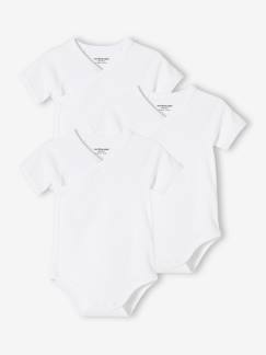 -Lot de 3 bodies Bio Collection manches courtes ouverture naissance