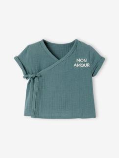 Bébé-T-shirt, sous-pull-T-shirt-Brassière naissance en gaze de coton bébé