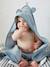 Cape de bain bébé à capuche brodée animaux Oeko-Tex® blanc+bleu+rose 4 - vertbaudet enfant 