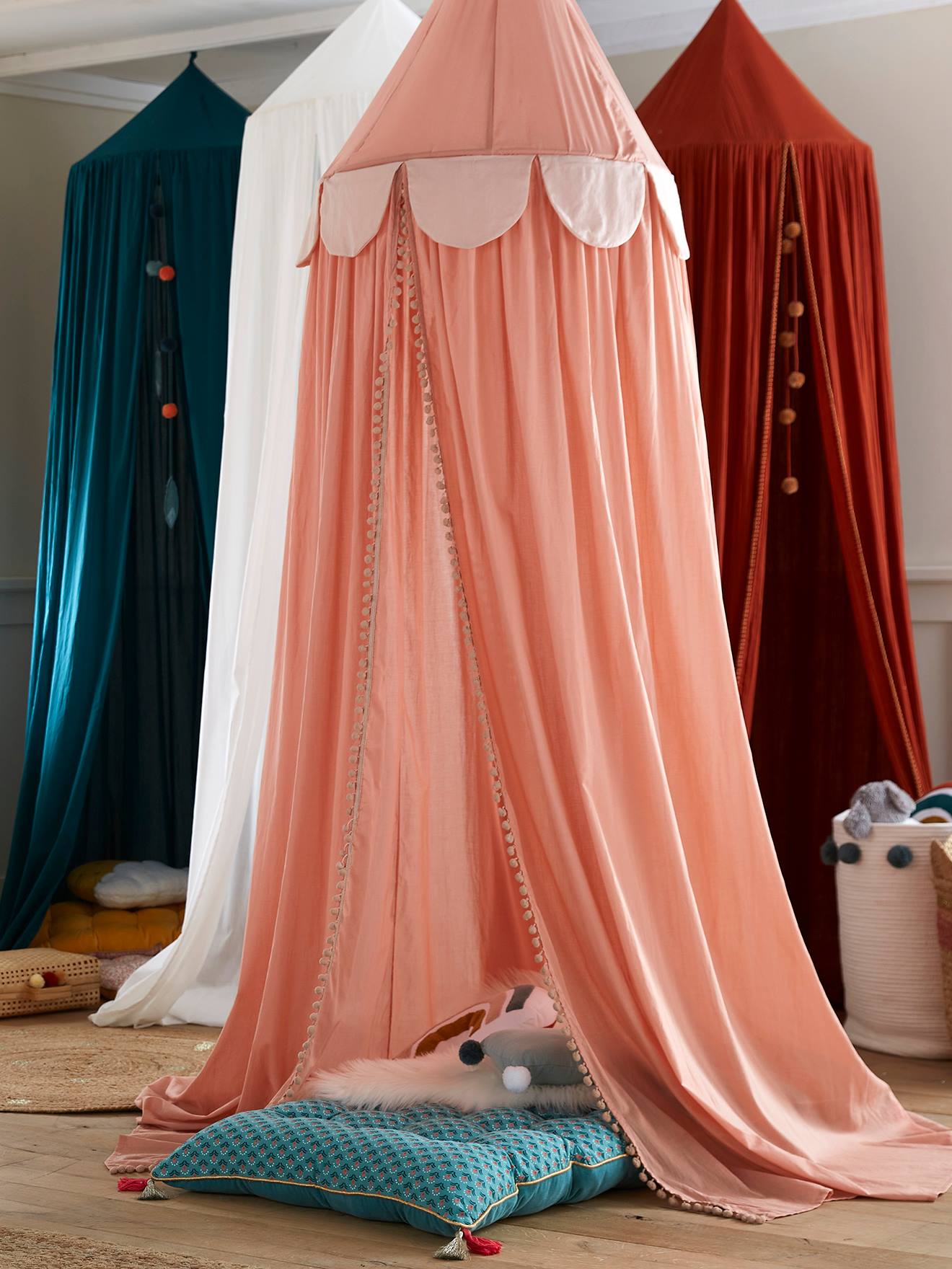 Ciel de lit en gaze de coton WILD SAHARA terracotta (Vertbaudet) - Image 1