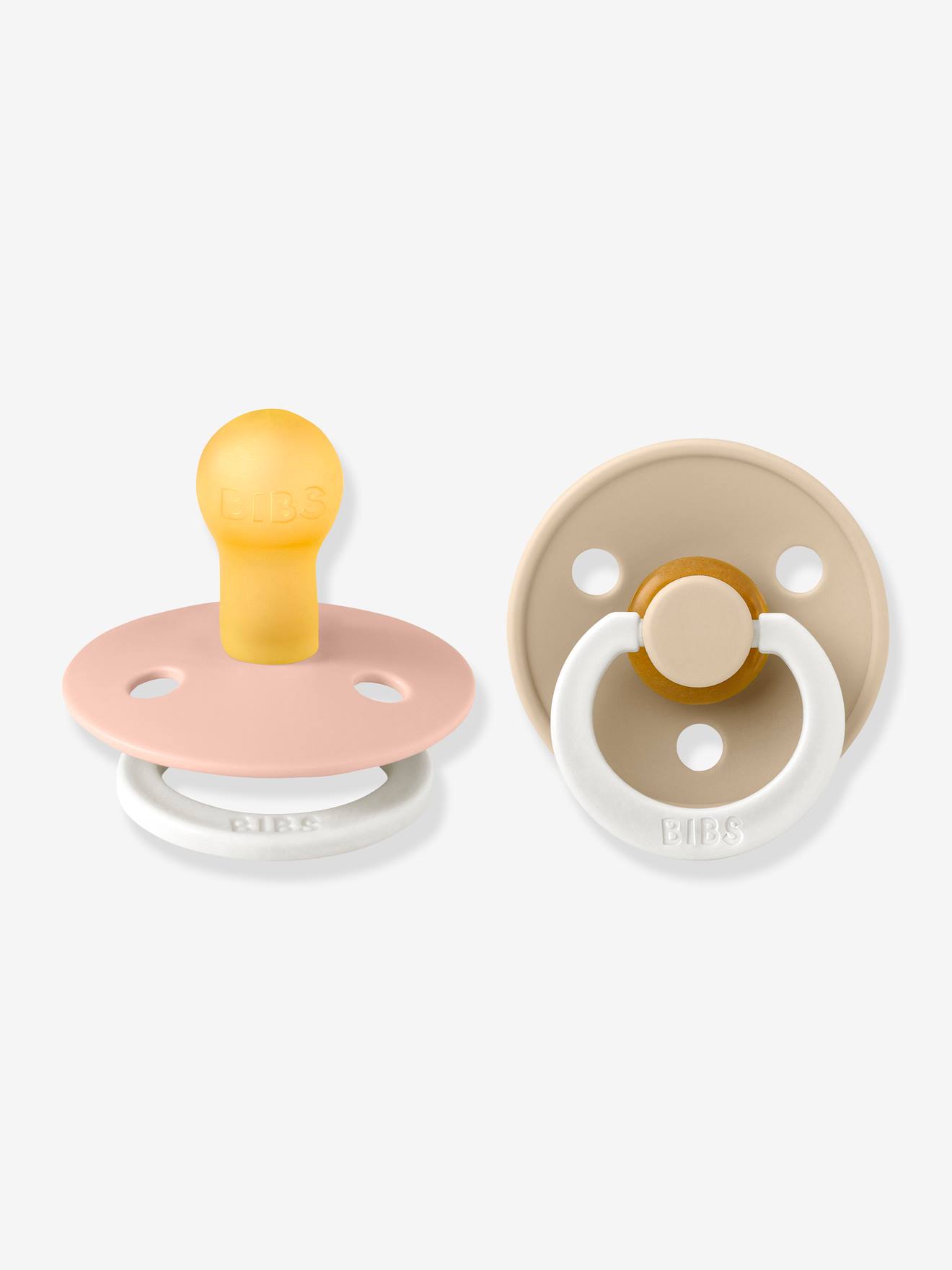 Lot de 2 sucettes-tétines BIBS Colour, taille 1 de 0 à 6 mois night blush & vanilla glow
