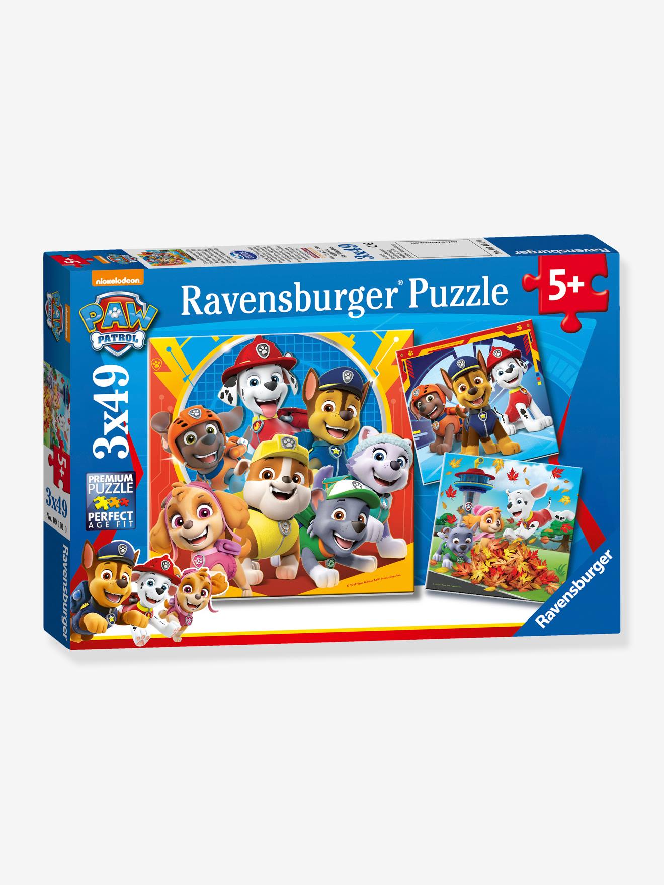 Puzzles 3x49 P - Prêts À Secourir - Pat'patrouille - Ravensburger Blanc
