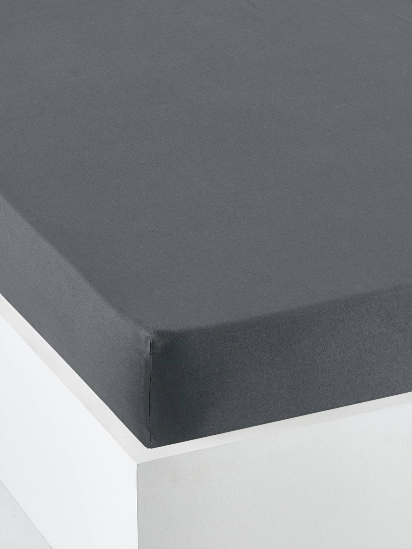 Drap-housse uni enfant anthracite
