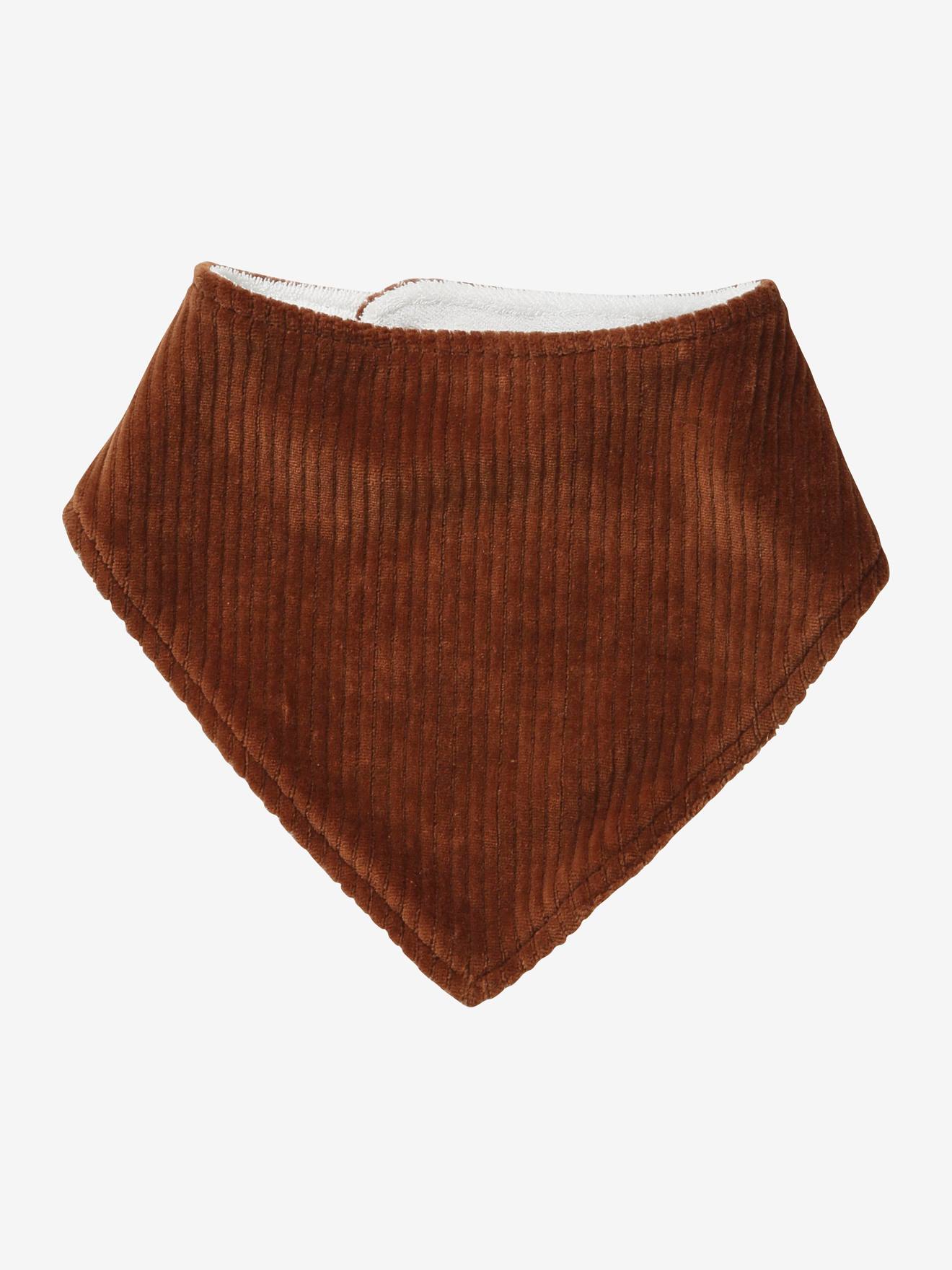 Lot de 2 bavoirs bandanas Petit Nomade lot caramel ivoire imprimé (Vertbaudet) - Image 2