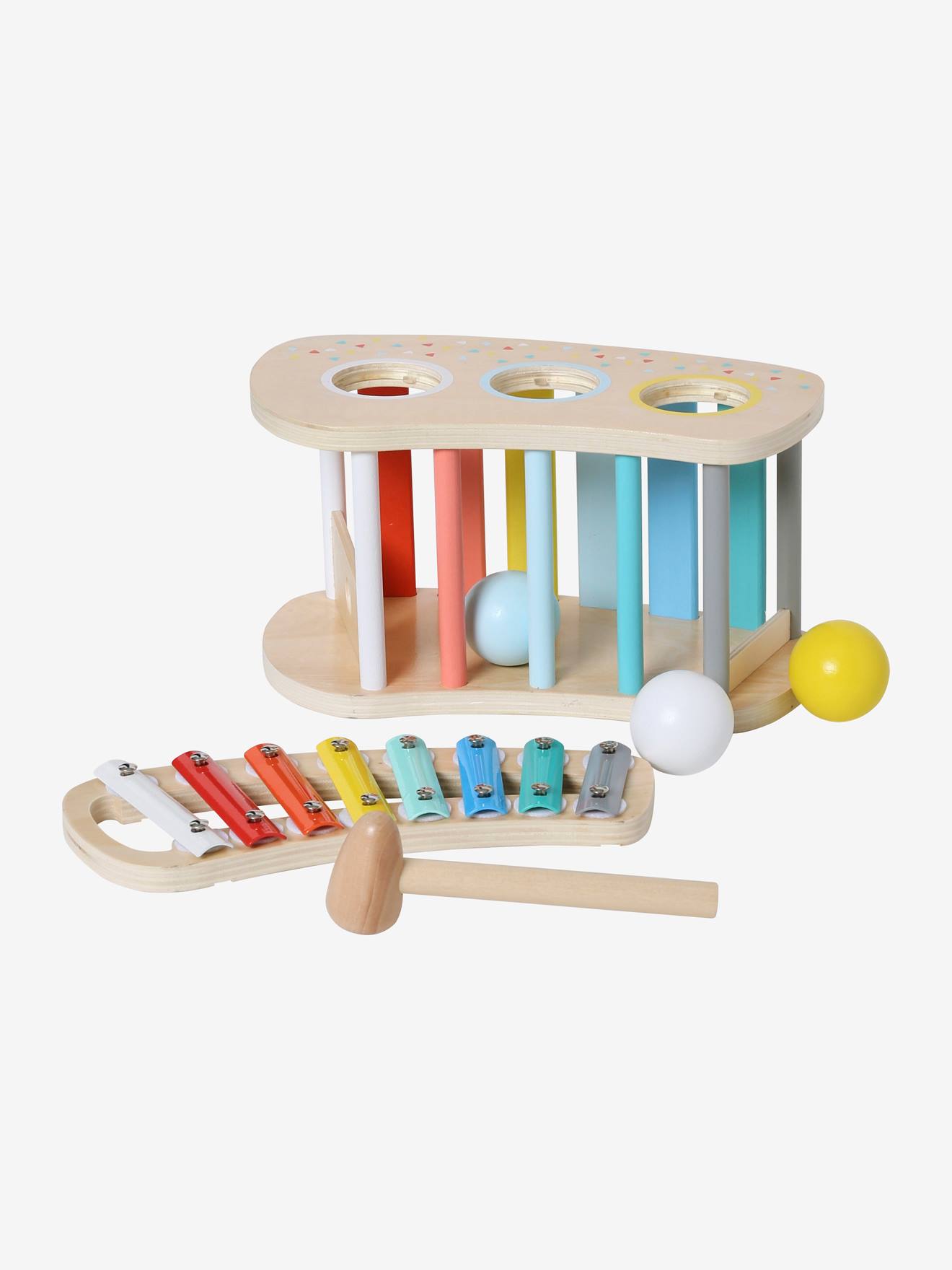 Tap tap xylophone 2 en 1 en bois FSC® multicolore