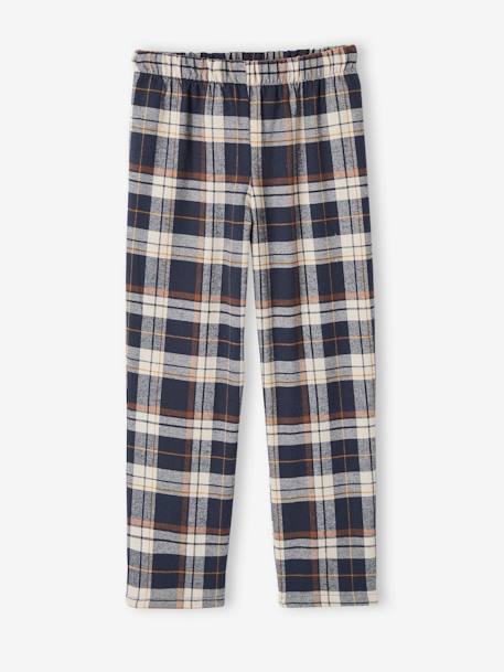 Pyjama castor garçon avec bas en flanelle BLEU FONCE 4 - vertbaudet enfant 