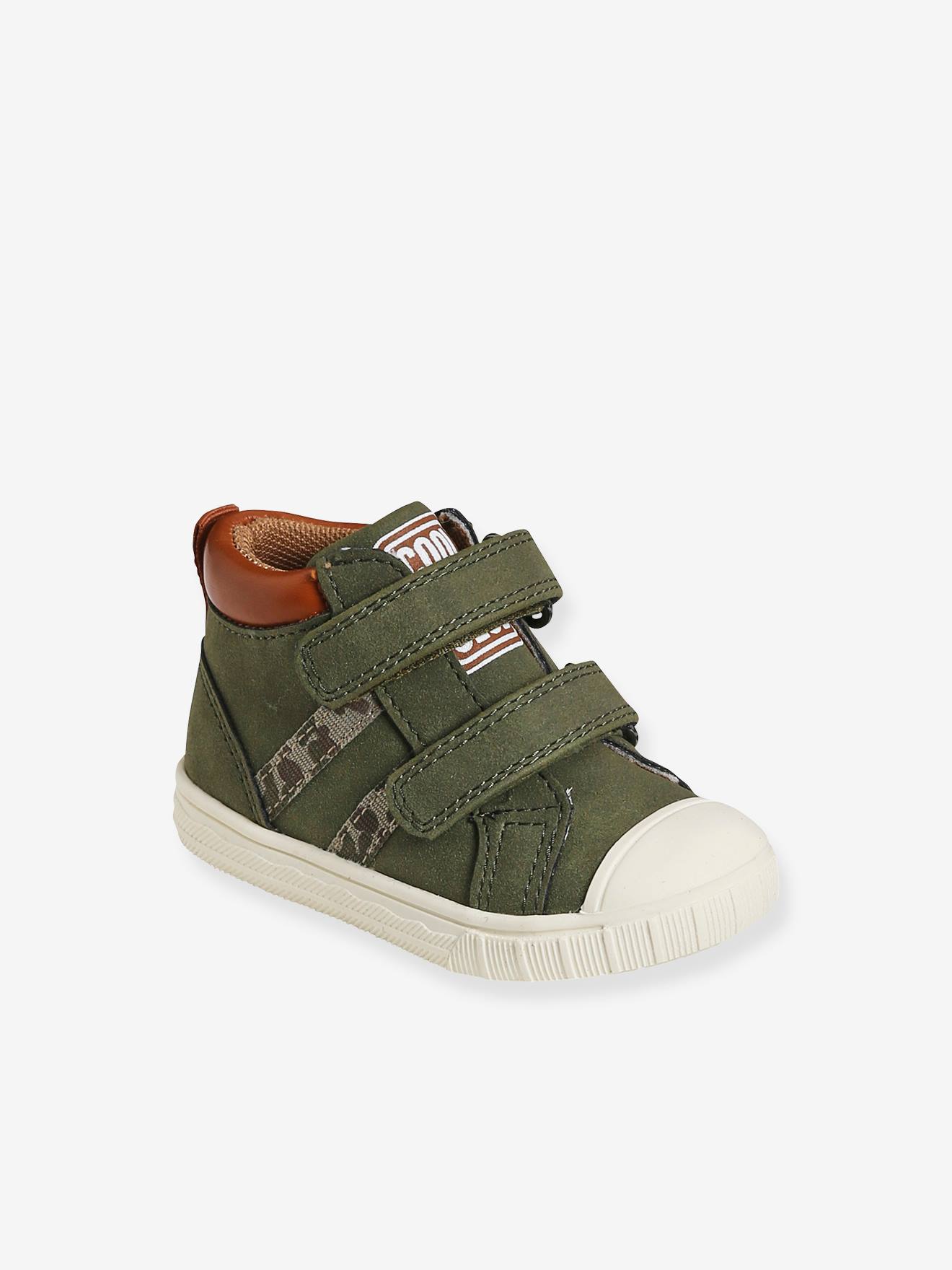 Baskets Mid bébé mixte scratchées kaki