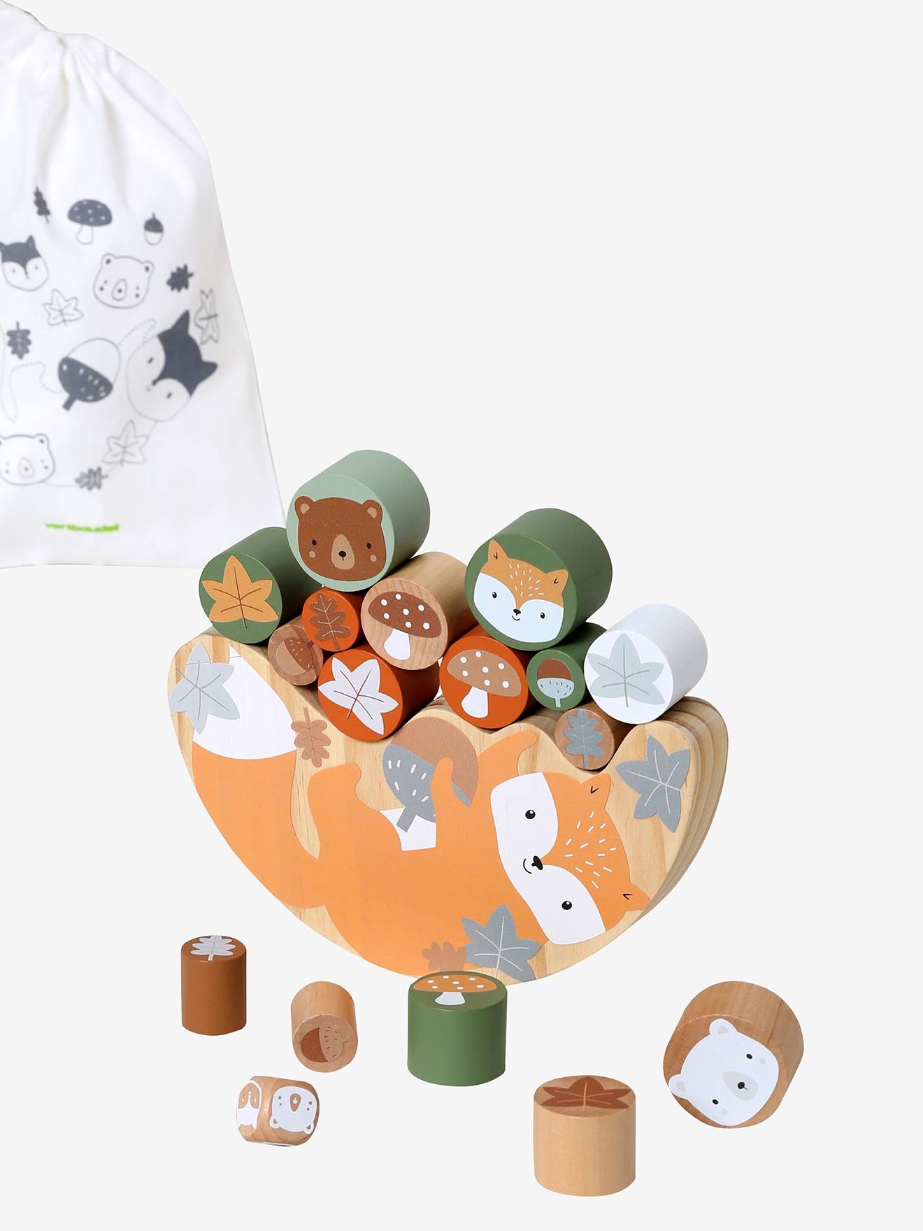 Jeu d'équilibre Renard en bois FSC® orange (Vertbaudet) - Image 1
