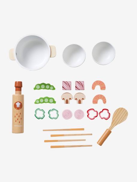 Set wok de légumes en bois FSC® beige 3 - vertbaudet enfant 