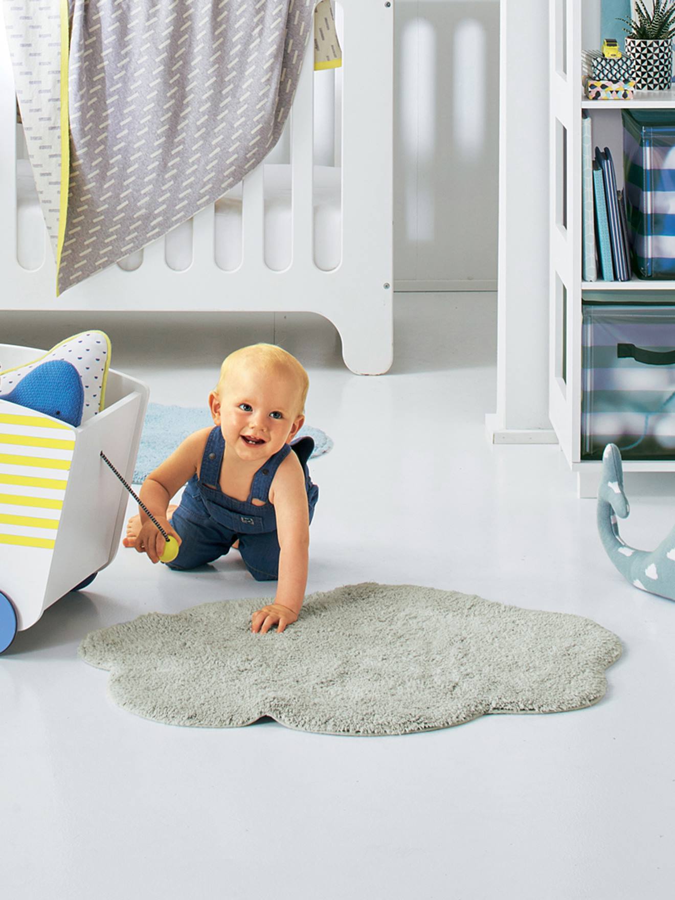 Tapis Nuage éponge gris clair